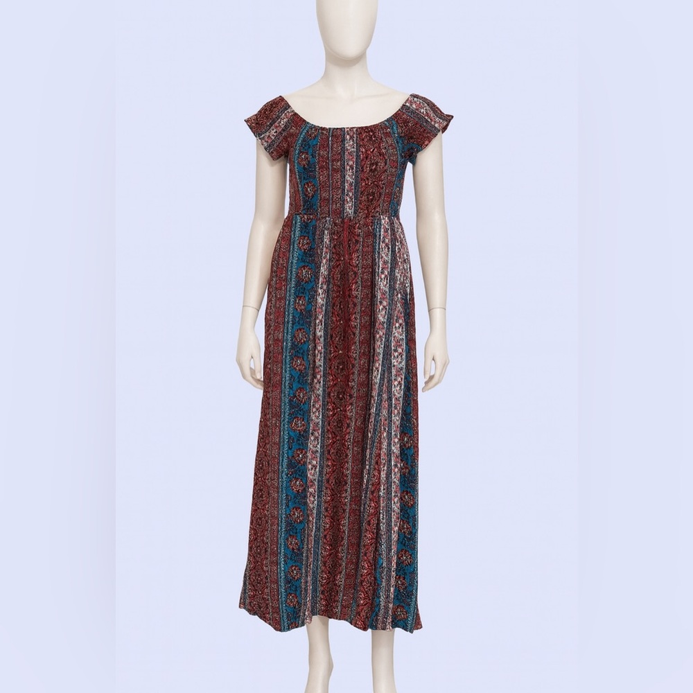 Elegant Multicolor Maxi Dress
